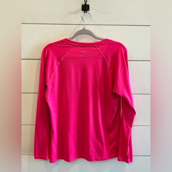 Under Armour Women's Bright Pink Long Sleeve Tee - Picture 3 of 3